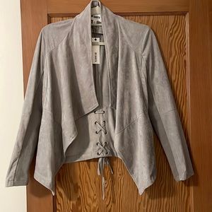 Gray suede jacket NWOT